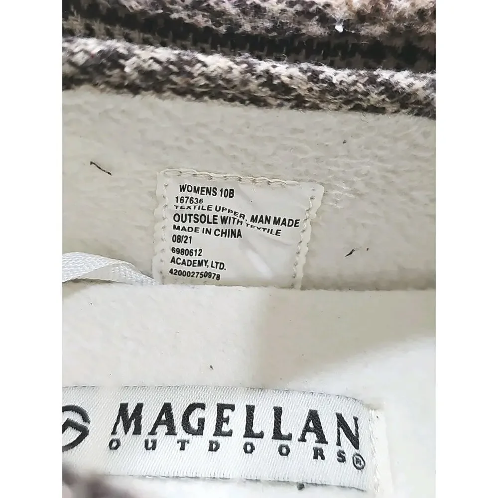 Magellan OutDoors Shoes Loafers Slip Ons Women Size 10B Brown Plaid.